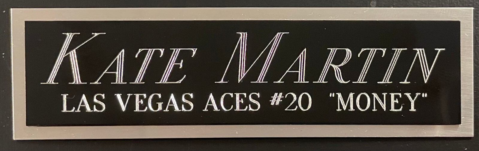 KATE MARTIN ACES WNBA NAMEPLATE FOR AUTOGRAPHED Signed BASKETBALL-JERSEY-PHOTO