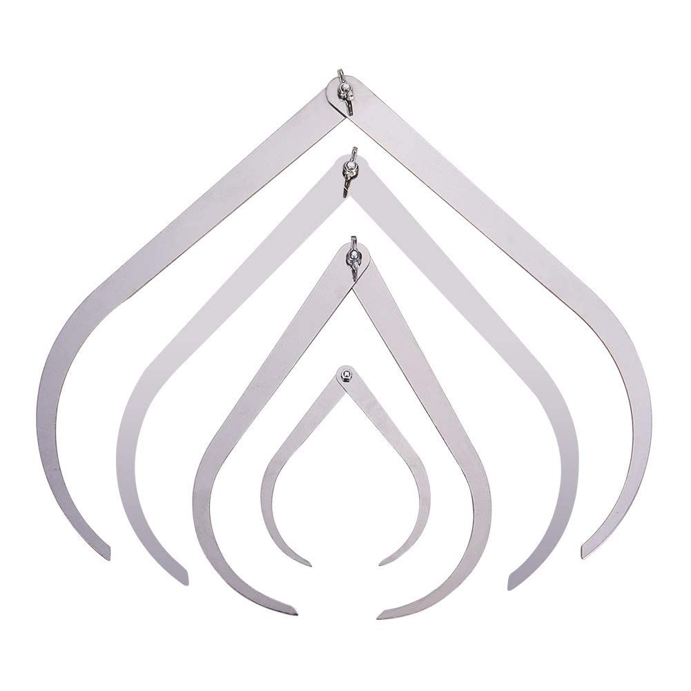 PH PandaHall 4pcs Pottery 4 Sizes, Platinum Stainless Steel - Bent-leg