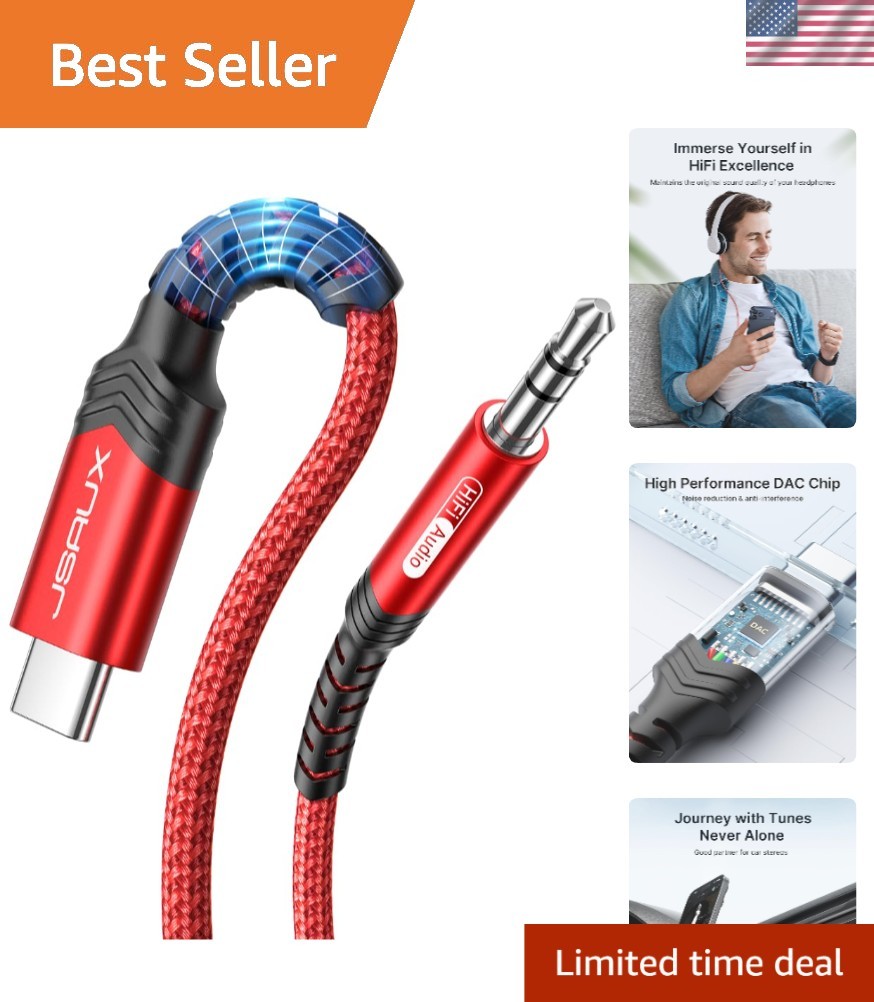 Brand New USB C to 3.5mm Audio Aux Jack Cable for iPhone and More