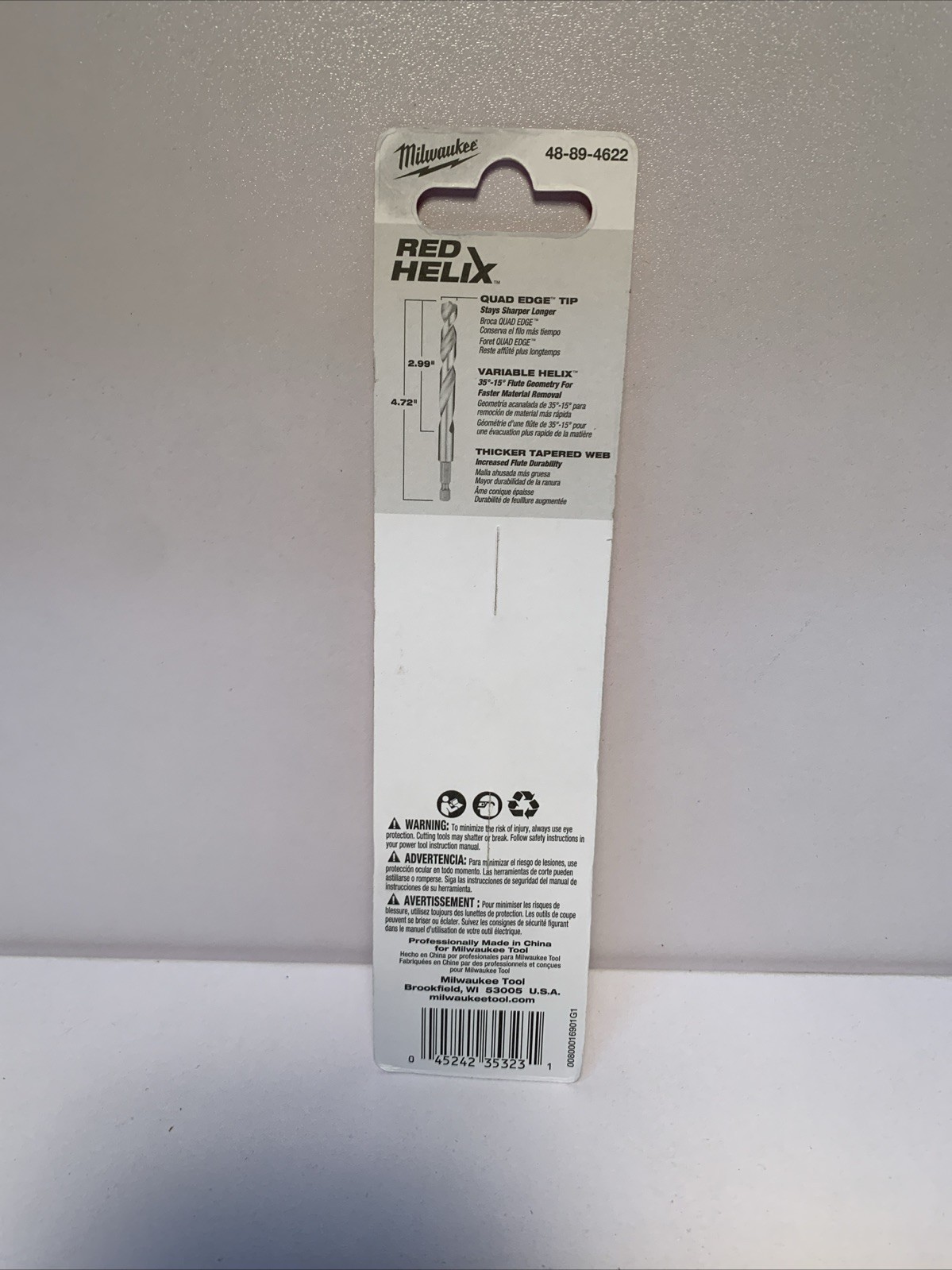 Milwaukee Tool 25/64" Titanium Shockwave 48-89-4622