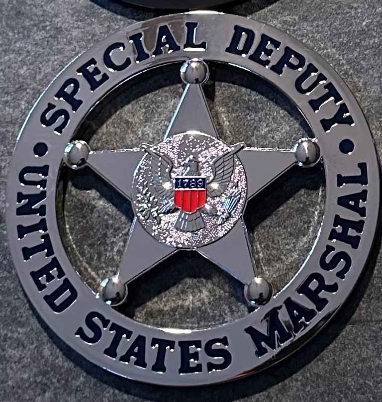 US Marshals Service GIANT paperweight silver version challenge coin