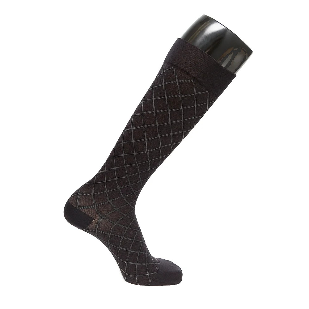 VenaCouture Womens 15-20mmHg Compression, Opaque Diamond Pattern X-Large BLK/CHR