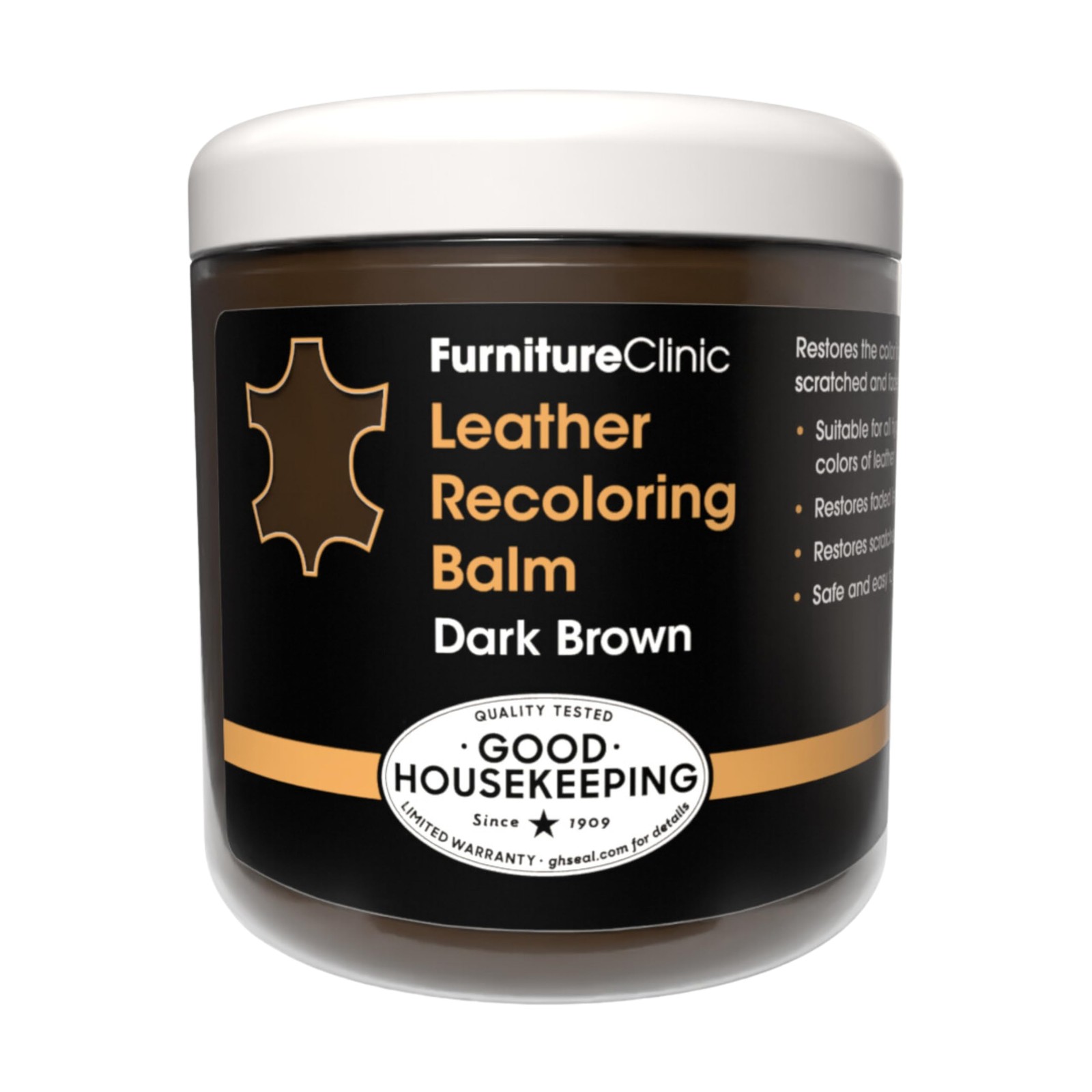 The Original Leather Recoloring Balm by Furniture Clinic - Dark Brown Leather...