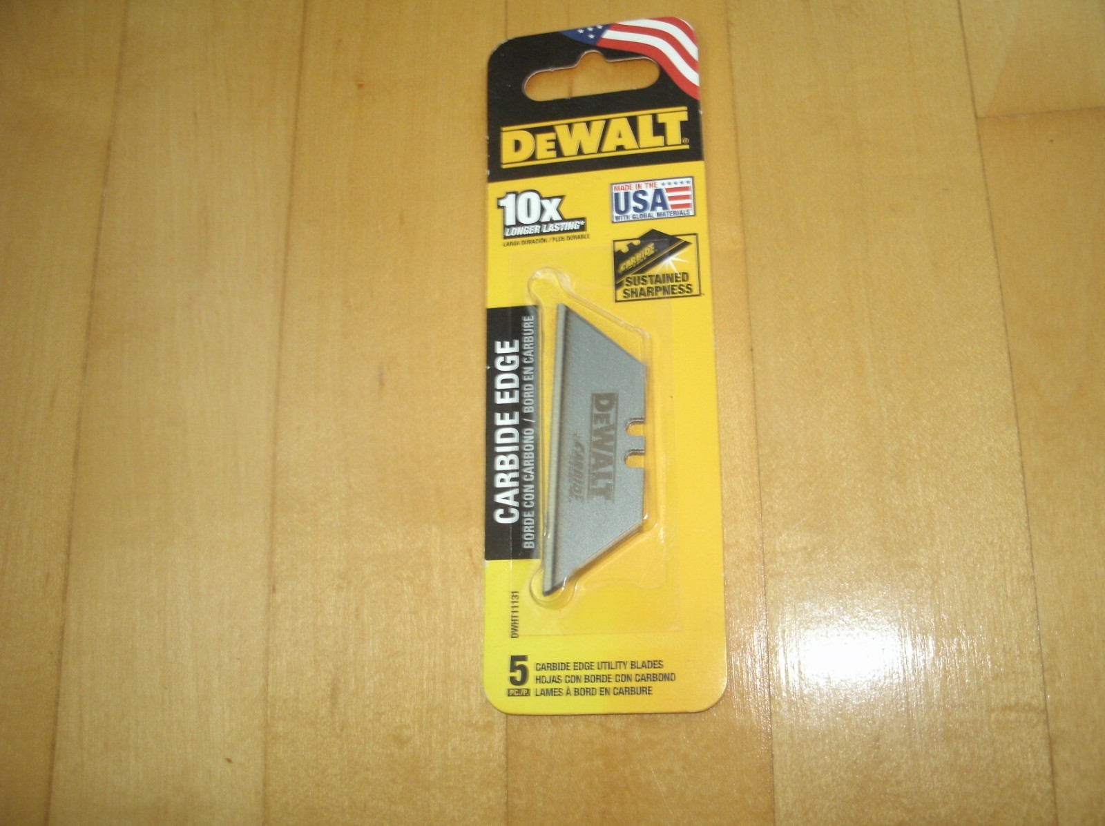 Dewalt Carbide Edge Utility Knife Blade DWHT11131 5 Pc. New