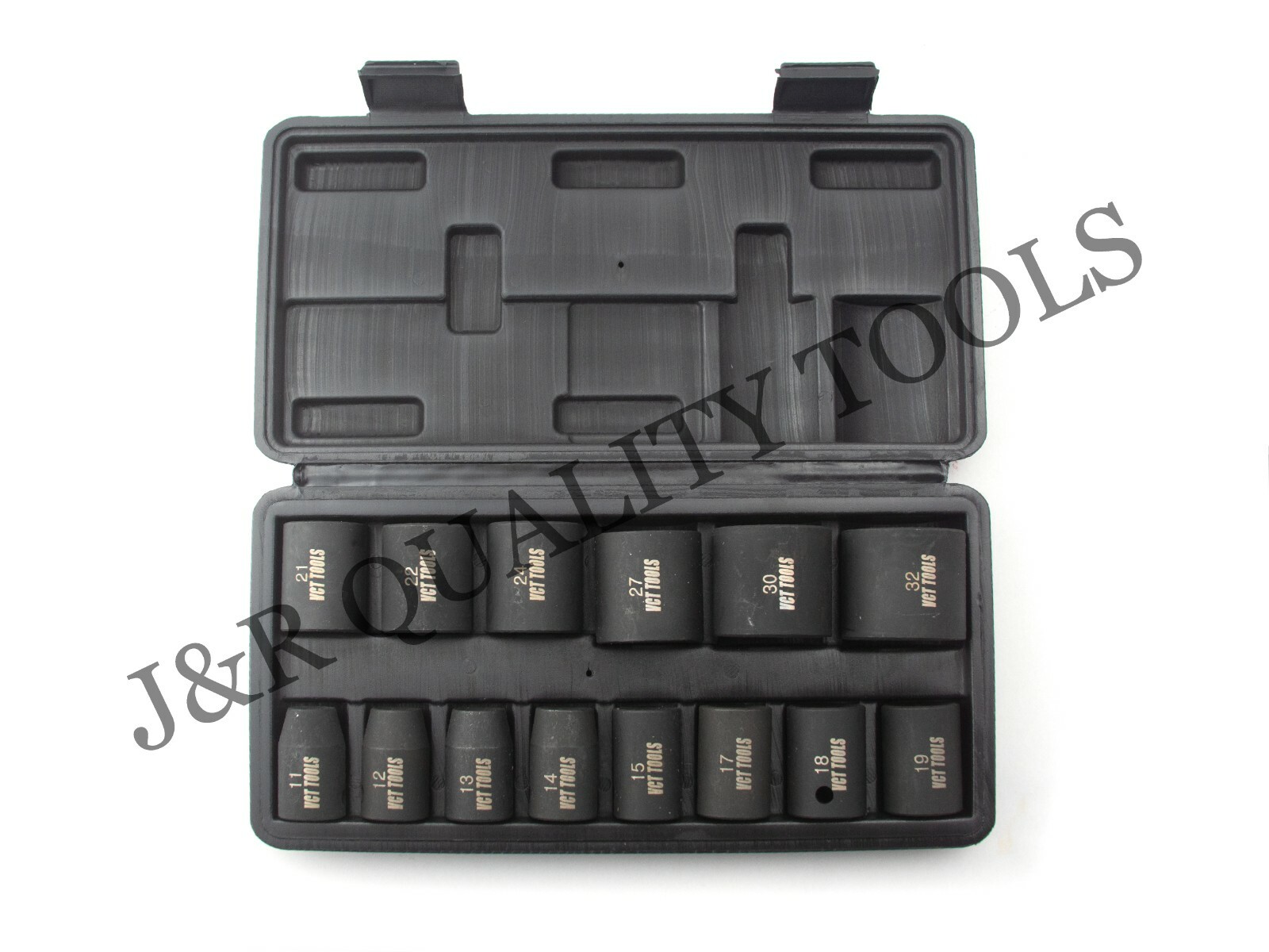 Shallow Impact Socket 1/2in Drive Set 14pc Metric 6pt Mechanic Repair Hand Tool