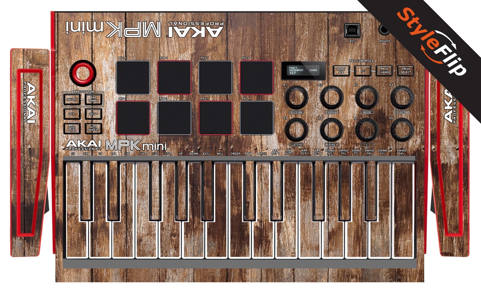Akai MPK Mini MK3 Skin | Wood 1 | Protective Decal | StyleFlip Skins