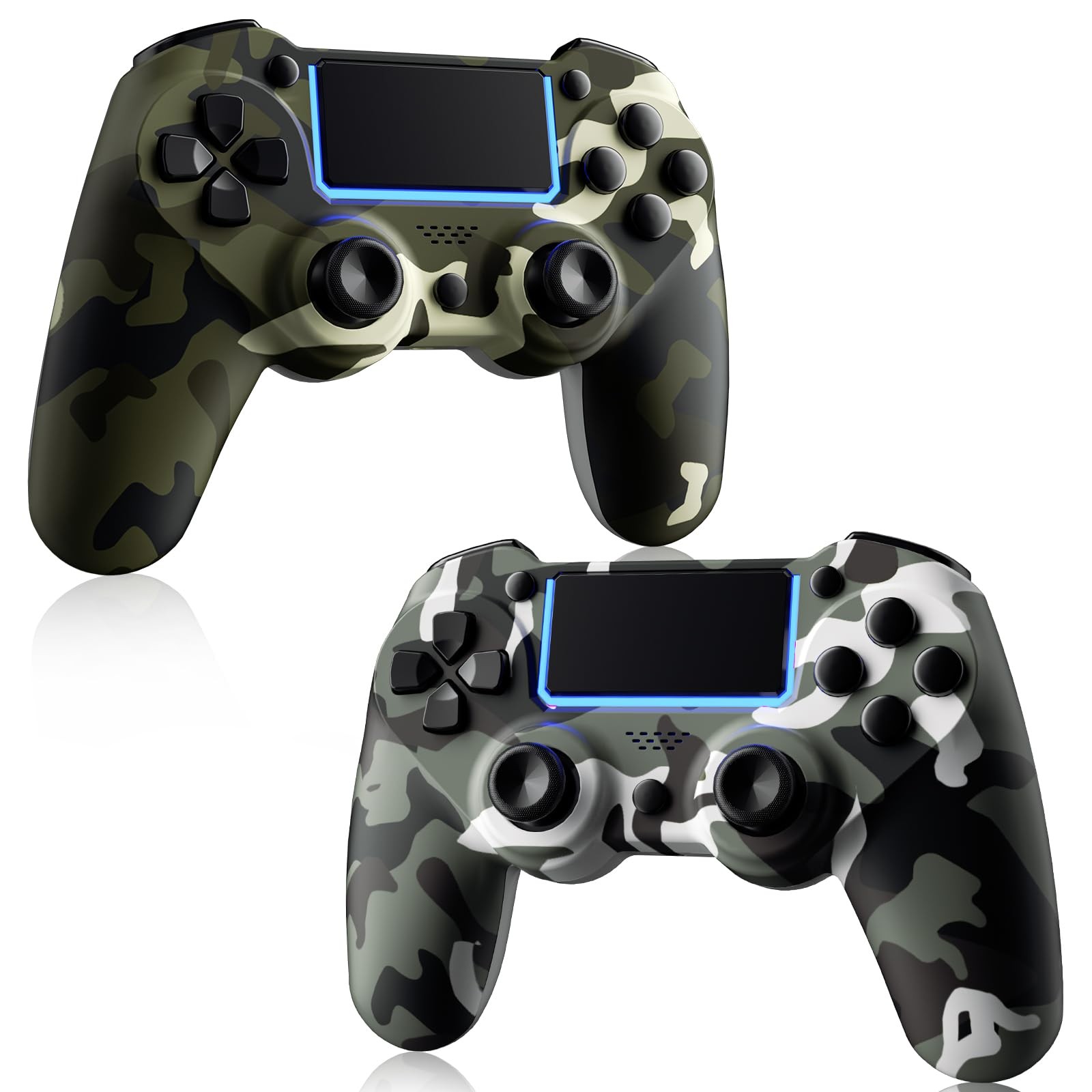 2 Pack Wireless Controller for PS4/Pro/PS3,Wireless Remote Gamepad with 1000mAh