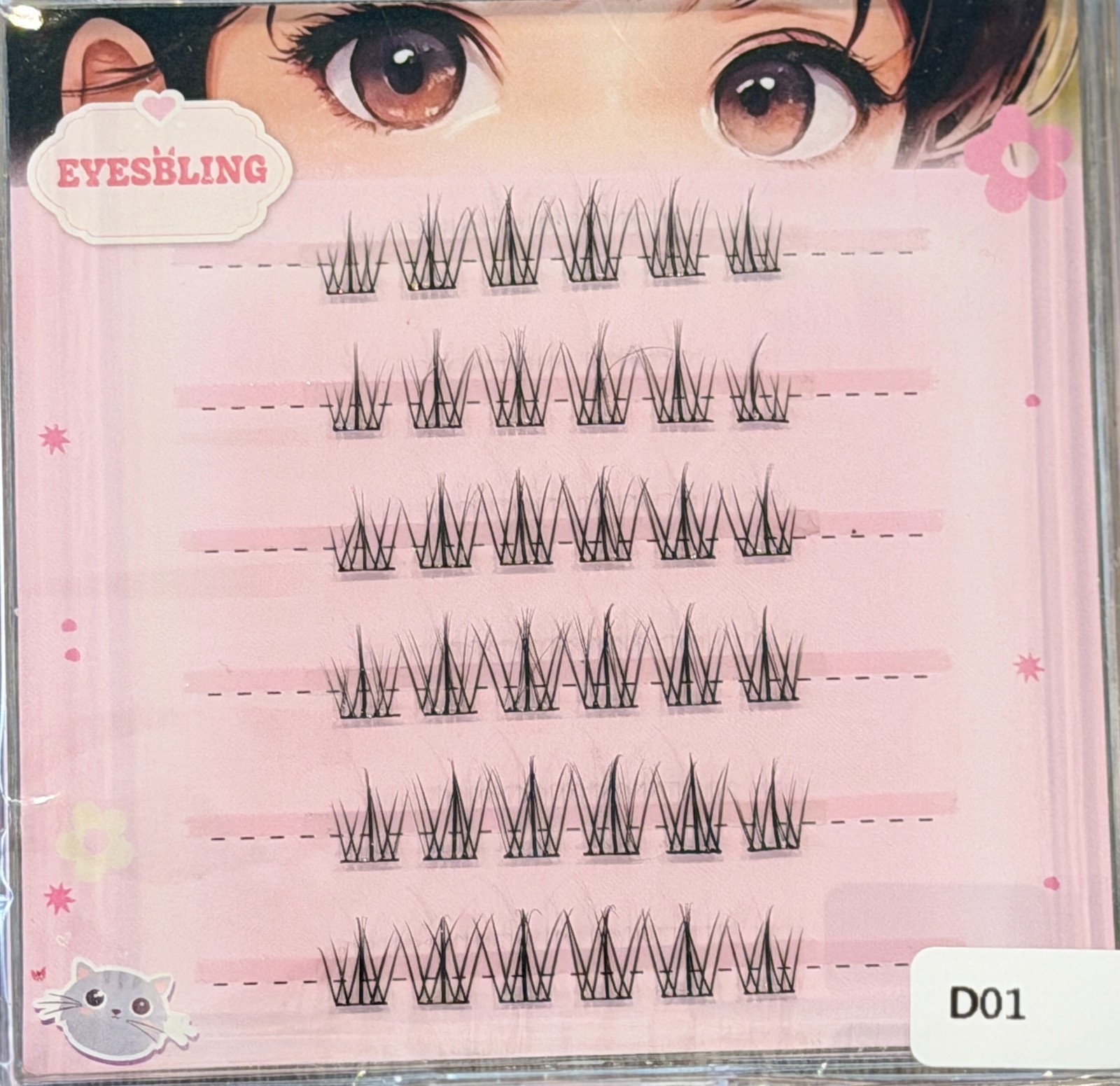 Self adhesive eyelashes cluster - 36 Clusters - US SELLER - No Glue needed