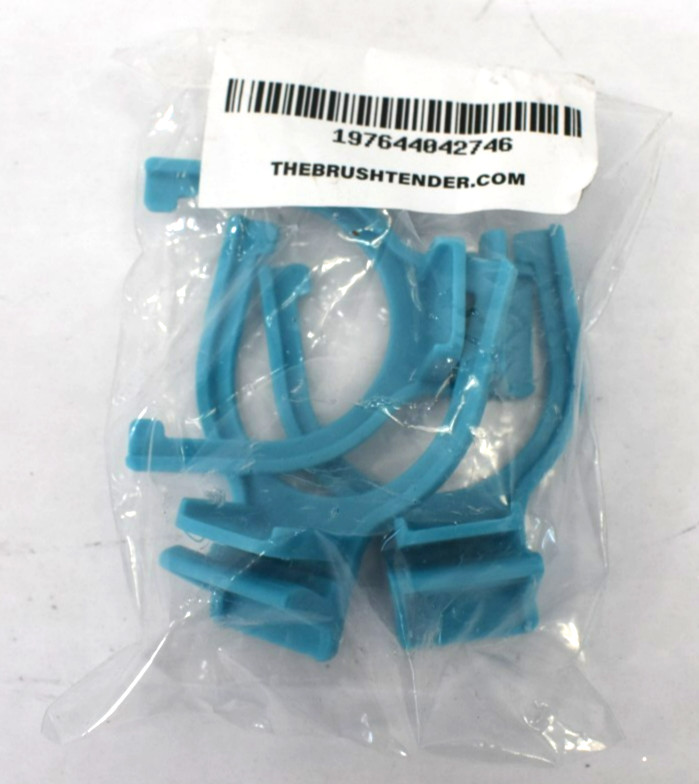 Lot of 3 The Brush Tender Paint Brush Holders Brackets Teal Blue Support