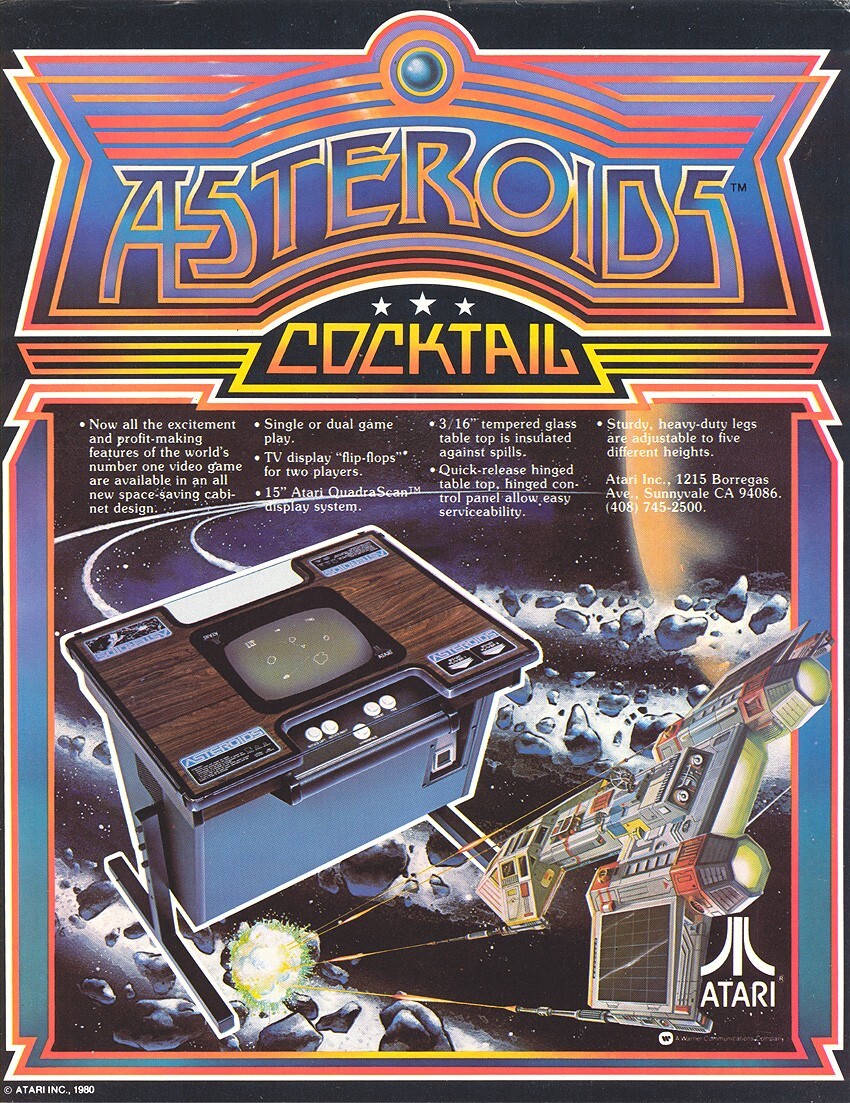 Asteroids arcade game table. Working good.