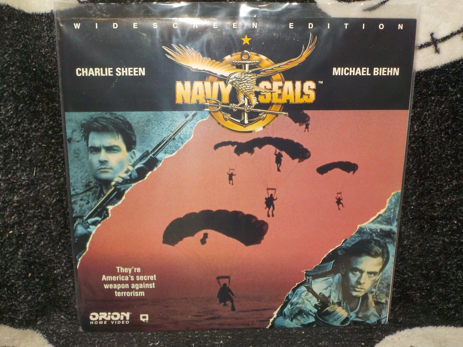 Navy Seals Widescreen Laserdisc LD Charlie Sheen Michael Biehn Free Ship $50