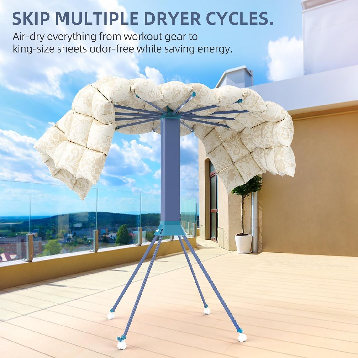Clothes Drying Rack ​Foldable & ​Collapsible Drying Racks with 4-Leg Octopus ...