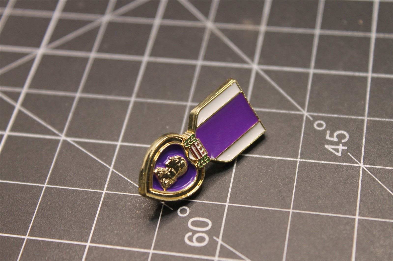 PURPLE HEART Lapel/Hat Pin Purple Heart Medal II Enamel 1-3/16" BRAND NEW
