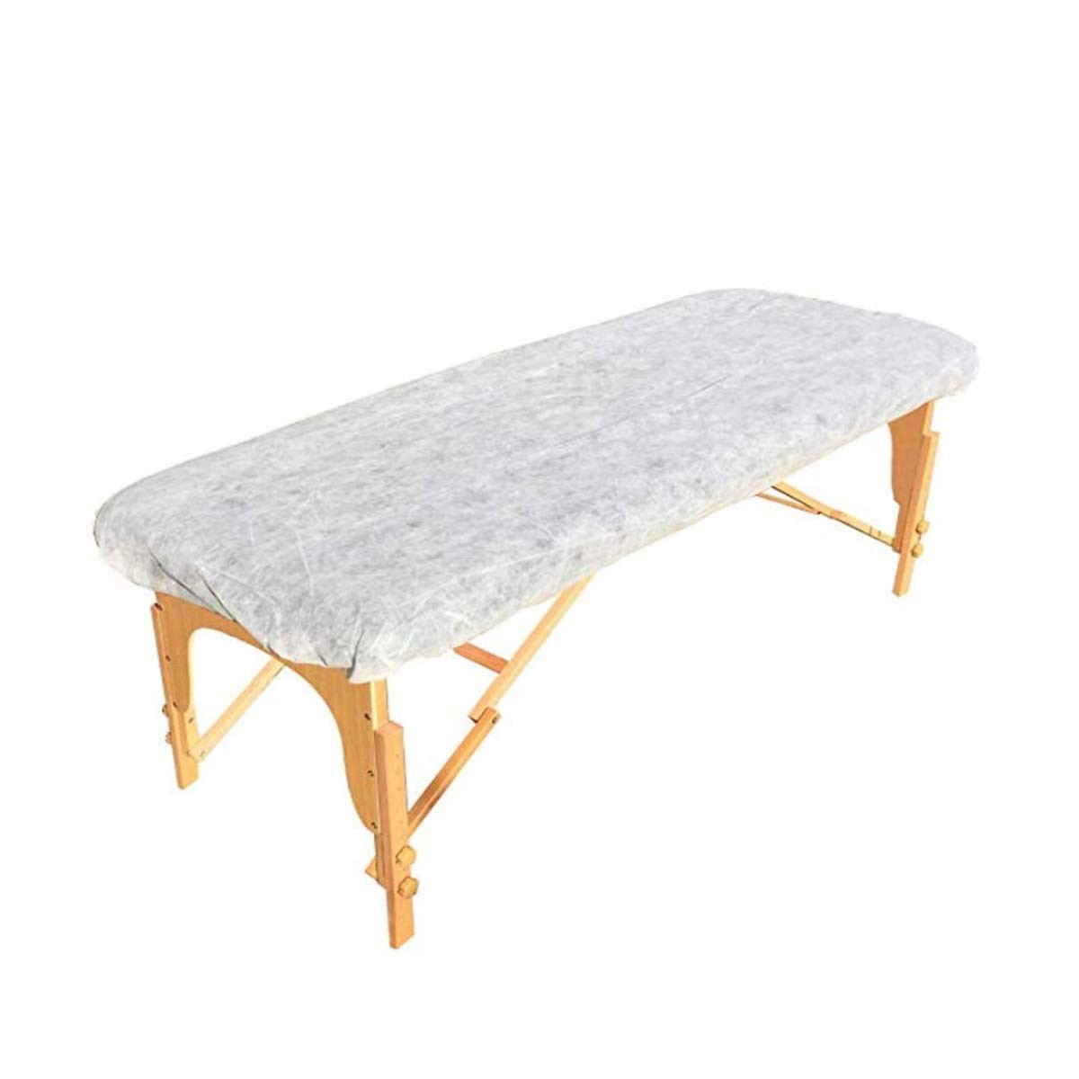 ZMDREAM 95-Pack Fitted Massage Table Sheets & Disposable Headrest Covers White