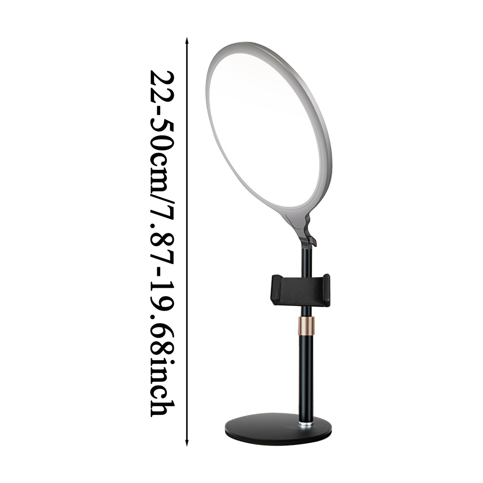 Desk Ring Light Full-Screen Dimmable with Phone Holder Selfie LED