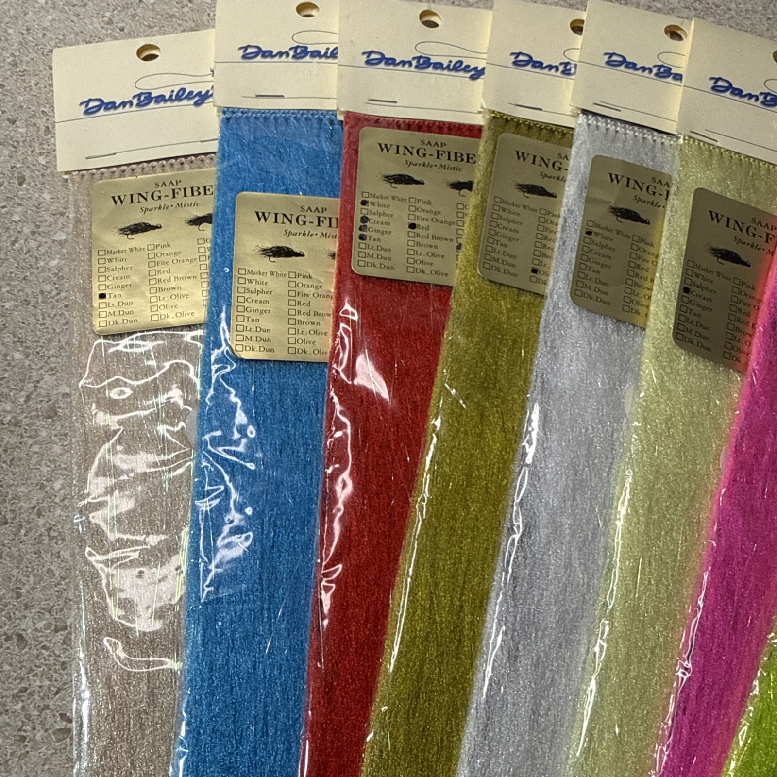 Dan Bailey's Wing-Fiber for Fly Tying - 13 Packs