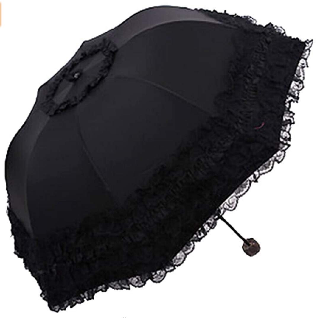 zmgmsmh Foldable Lace Parasol Travel sun rain Umbrella Compact anti UV Resist...