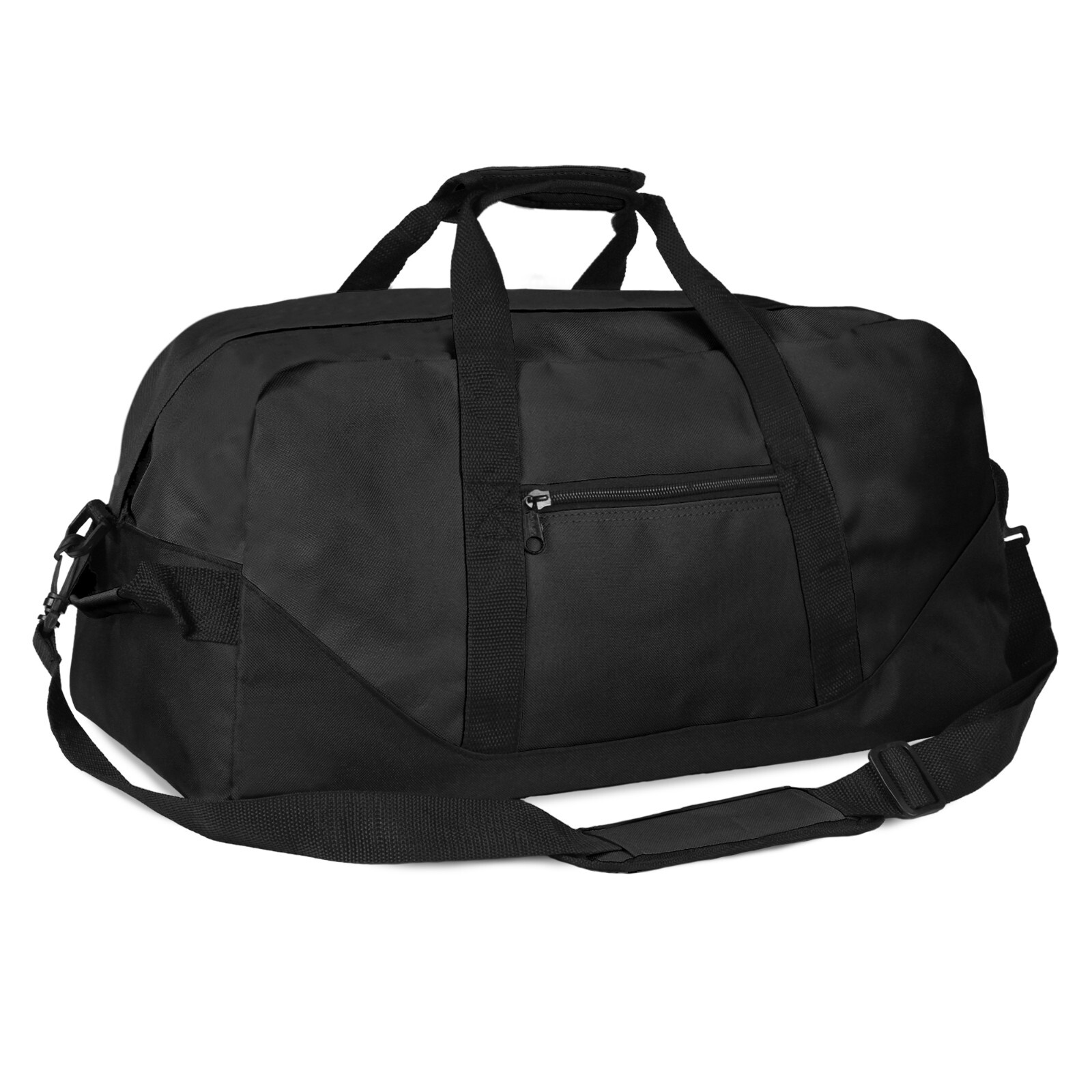 DALIX 21" Sports Duffle Gym Sling Travel Bag in Black