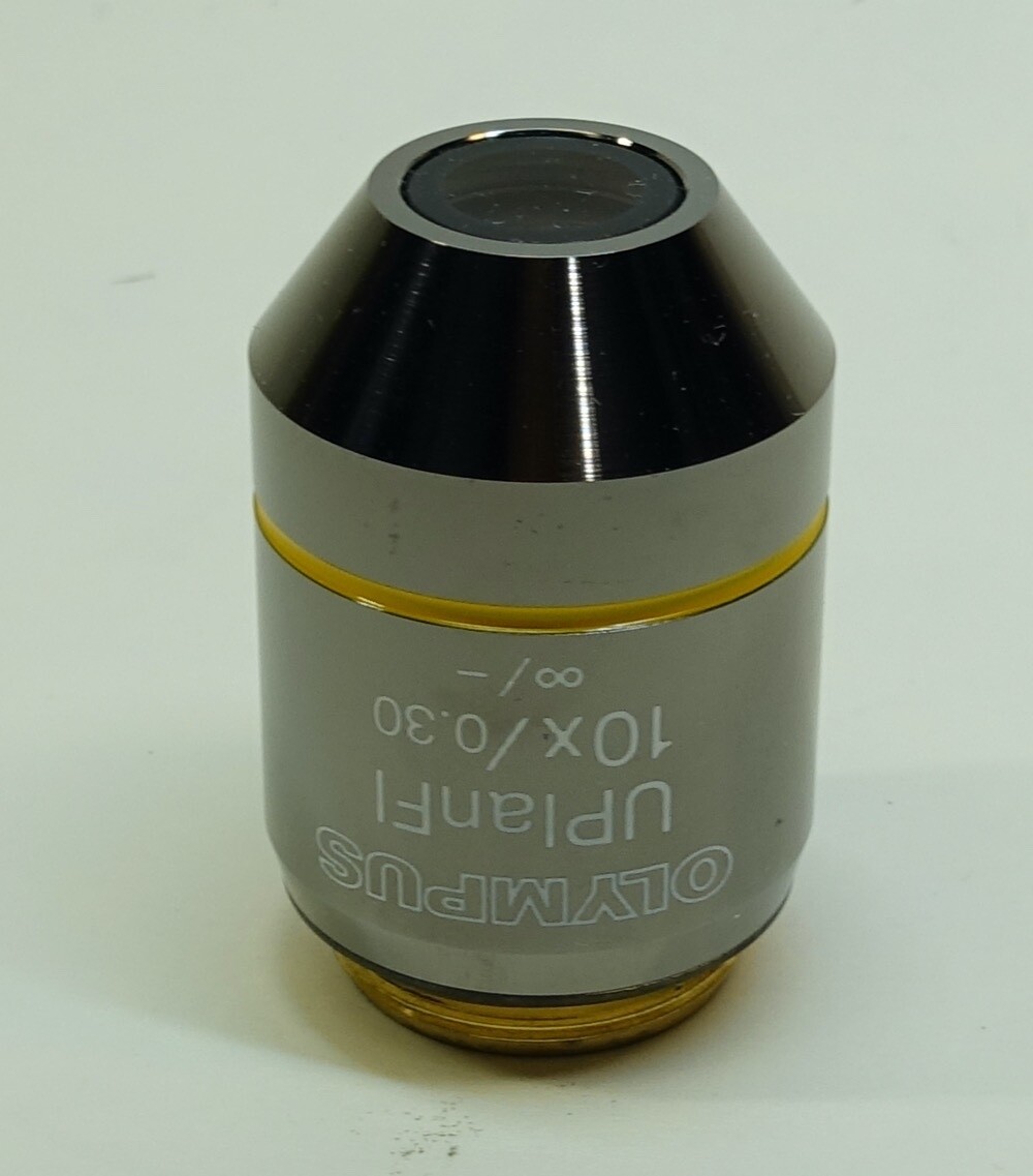 Olympus UPlanFl 10X/0.30 ∞/- microscope objective: excellent condition