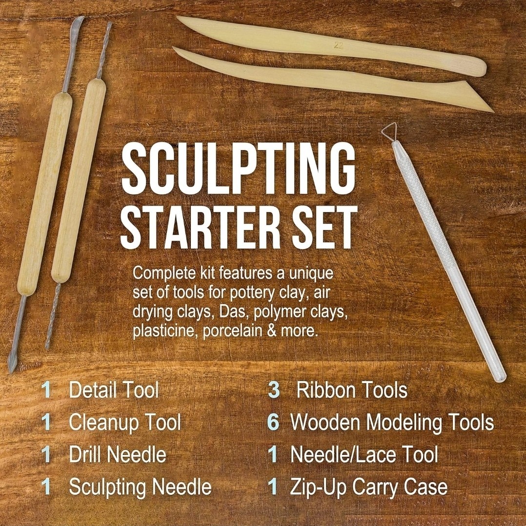 Pottery & Clay Tools Set (14-Piece) - U.S. Art Supply