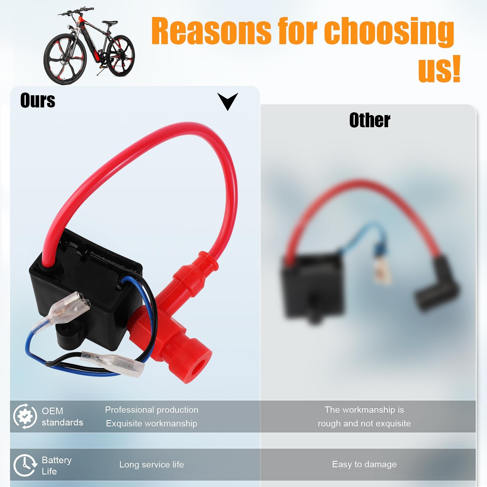 QAZAKY High Performance CDI Ignition Coil Compatible with 49cc - 50cc 60cc...