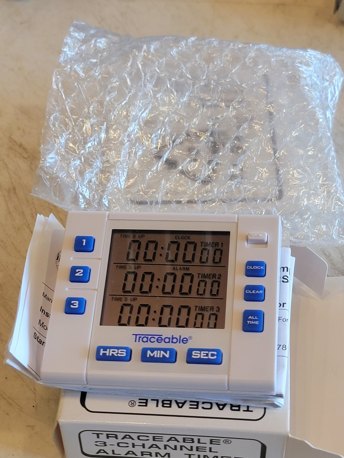 Fisherbrand Traceable 5000LS Digital Three-Channel Alarm Timer with Triple-Line