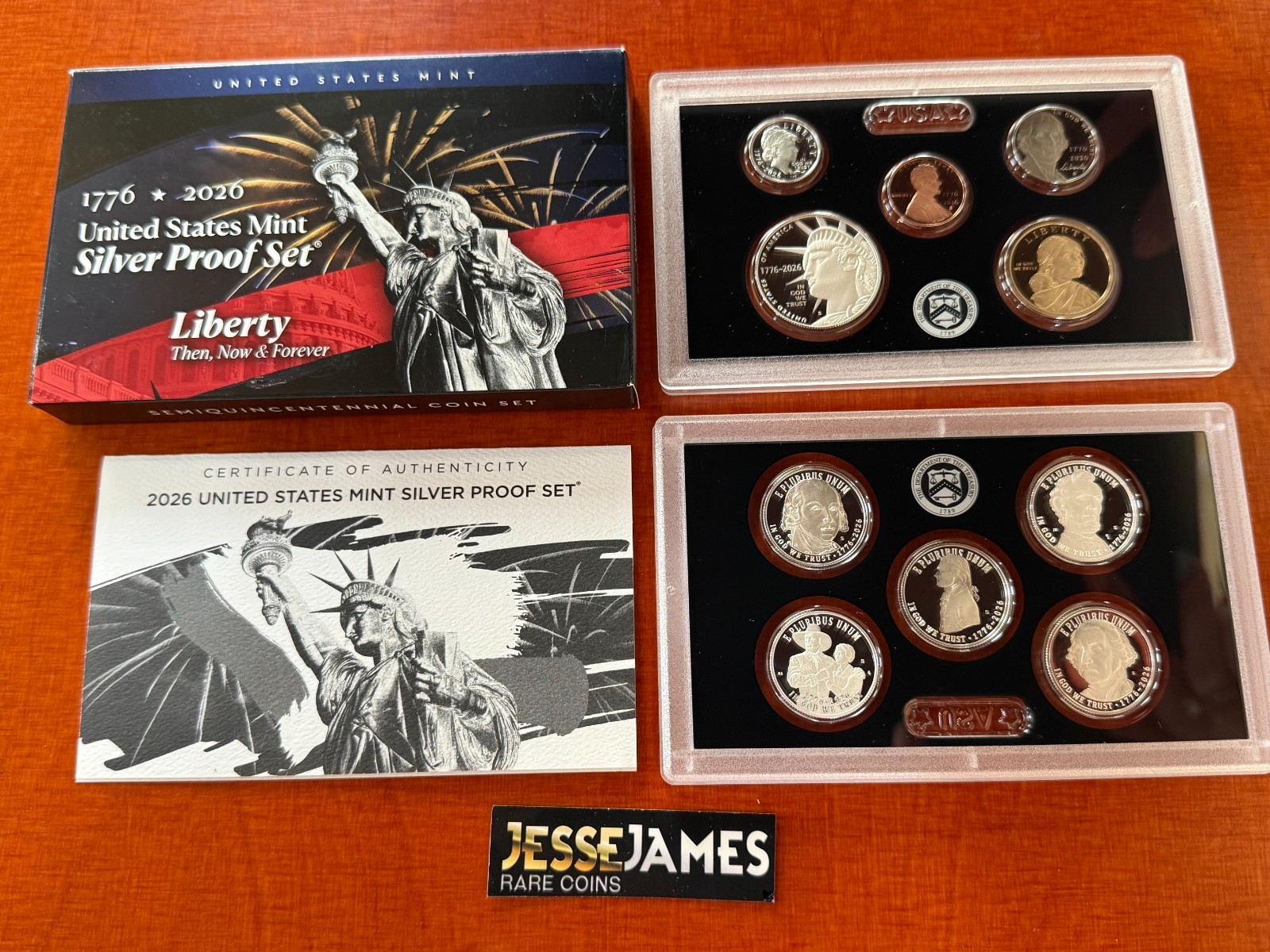 1776 - 2026 S UNITED STATES MINT SILVER  PROOF 10 COIN SET IN OGP MINT CODE 26RH