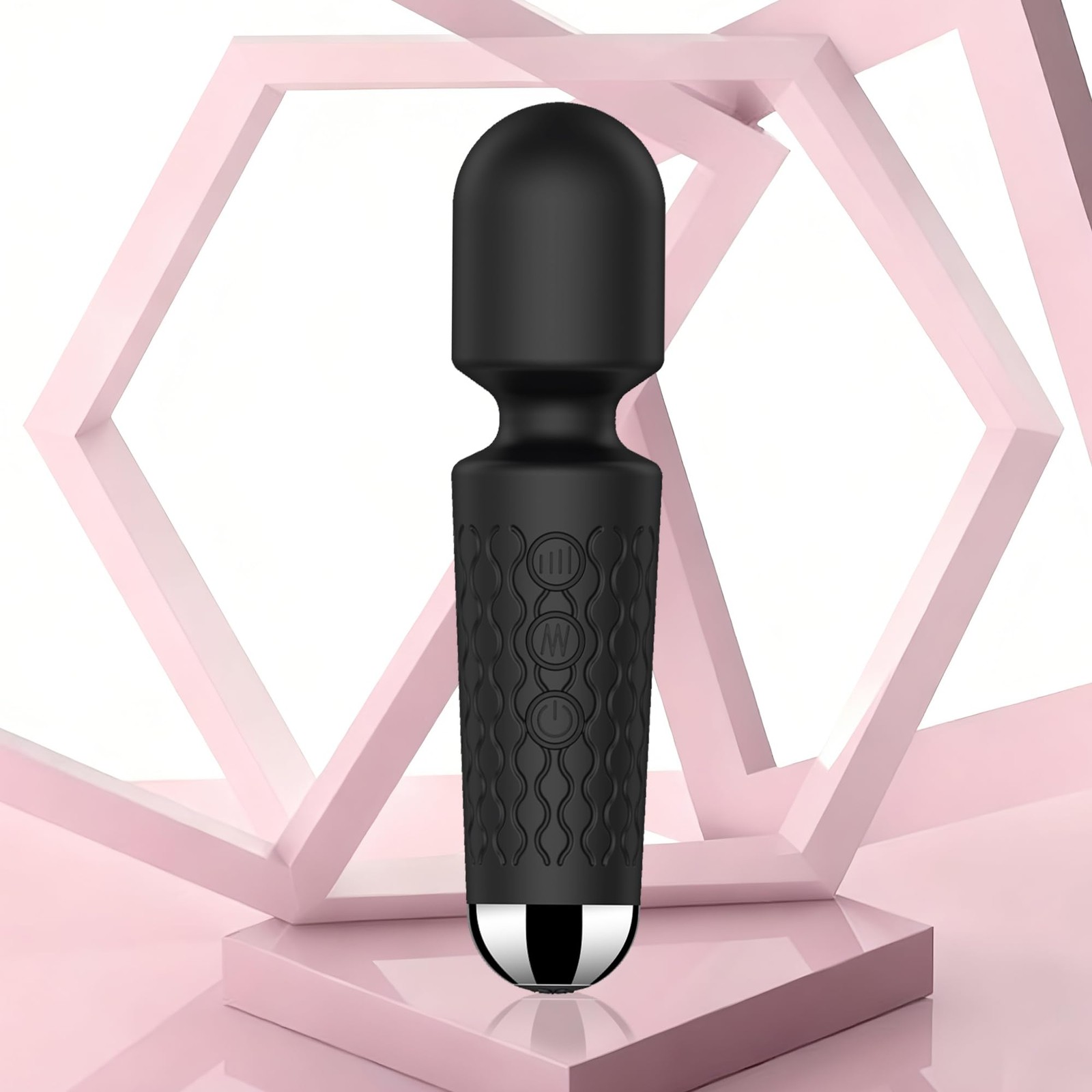 Handheld Cordless Mini Massager, Powerful Quiet with Waterproof, 20 Modes & 8...
