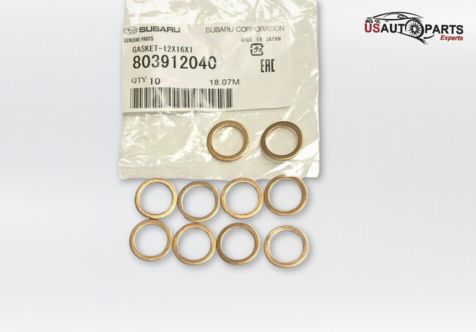 SET Of 10 Genuine Subaru Turbocharger Oil Line Gasket For Impreza WRX 85-24