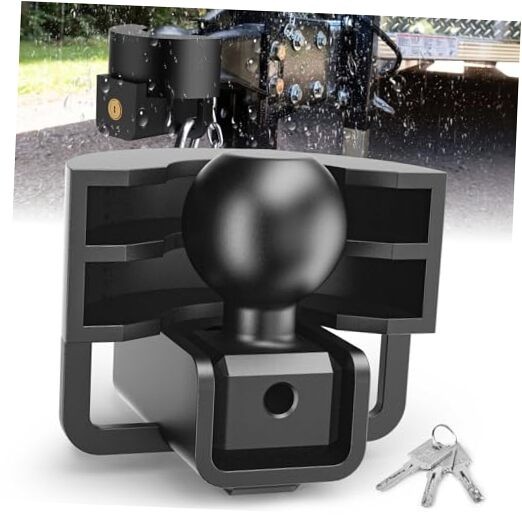 Trailer Lock Fits 2 Inch Ball Couplers,  2025 Upgrade Anti Theft Heavy-Duty