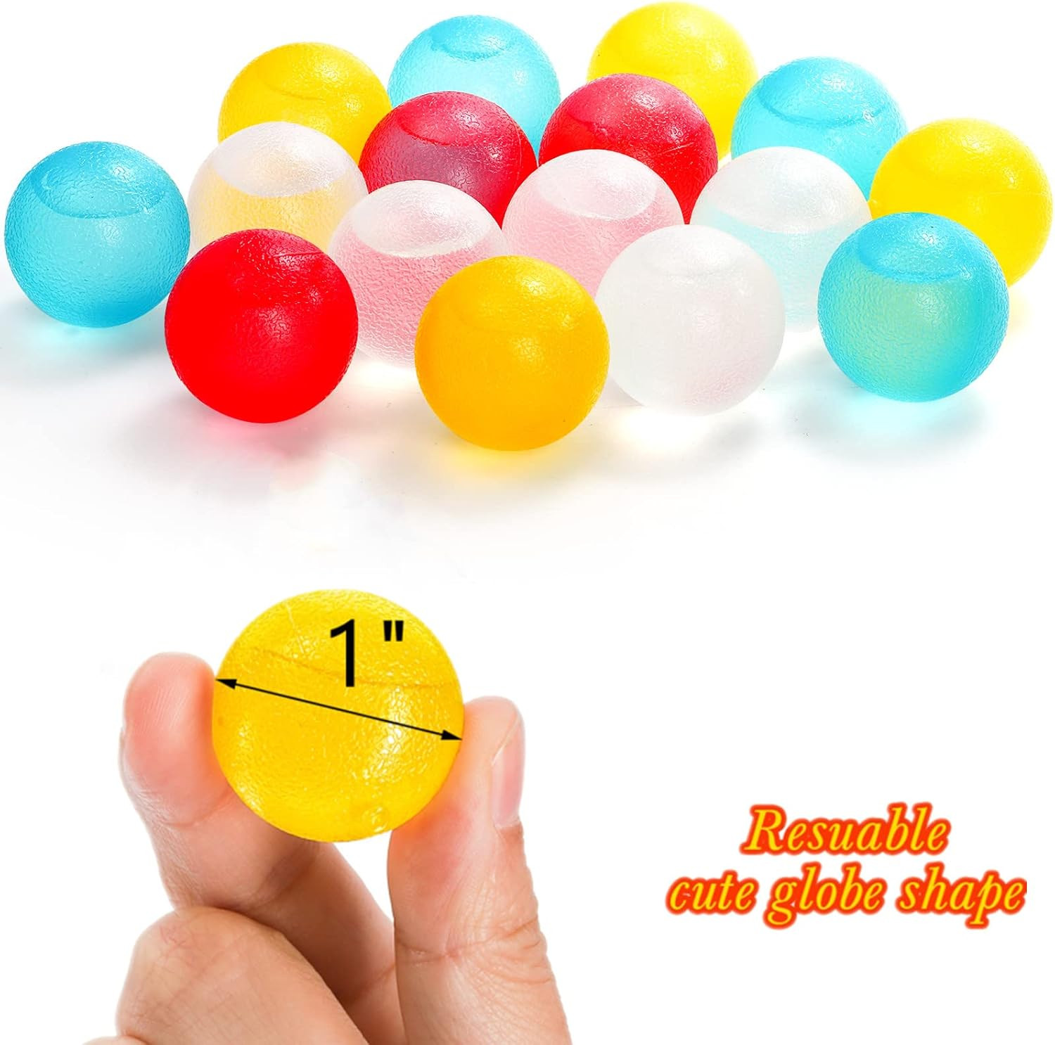 200 Pack Reusable Ice Cubes for Drinks, Colored Plastic, round for Cocktails, Wi