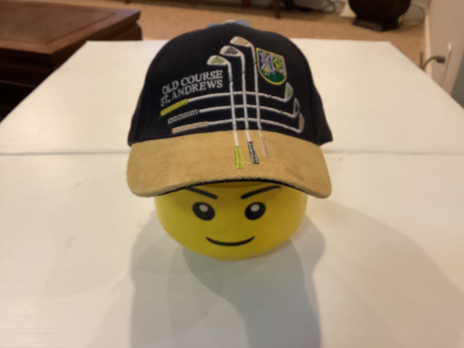 NWT Old Course St. Andrews Course INSIGNIA Adjustable Suede Billled Hat - Cool
