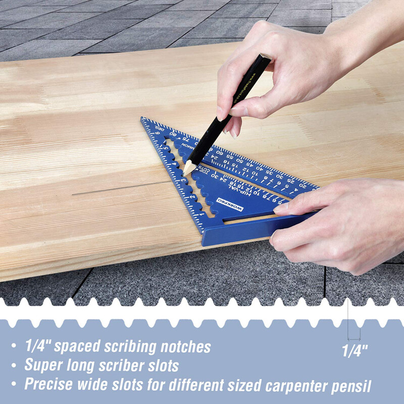 WORKPRO Rafter Square Combination Square Tool Set Rafter Square Layout Tool NEW