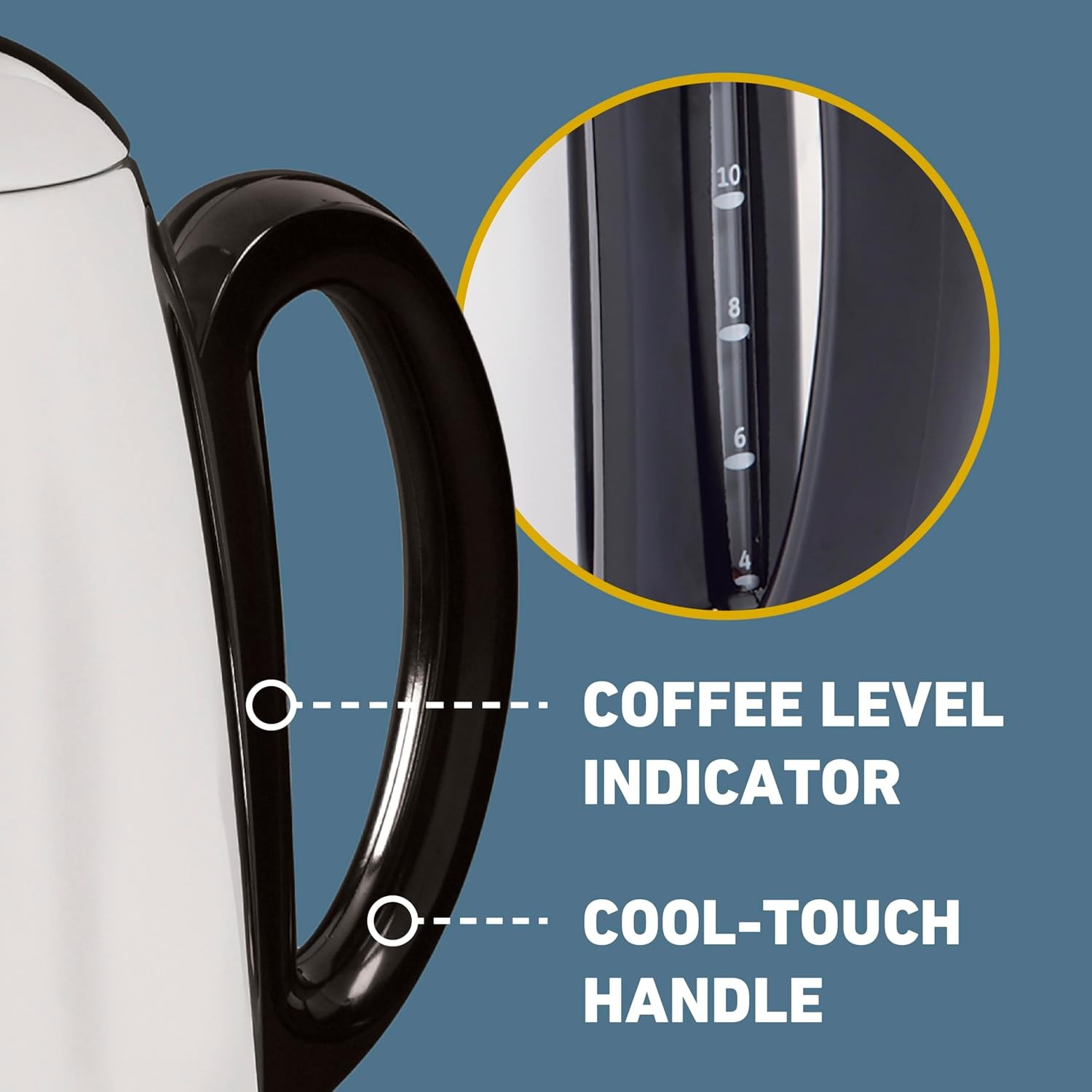 Electric Percolator Classic Style Coffee Maker with Heat Resistant Handle Base a
