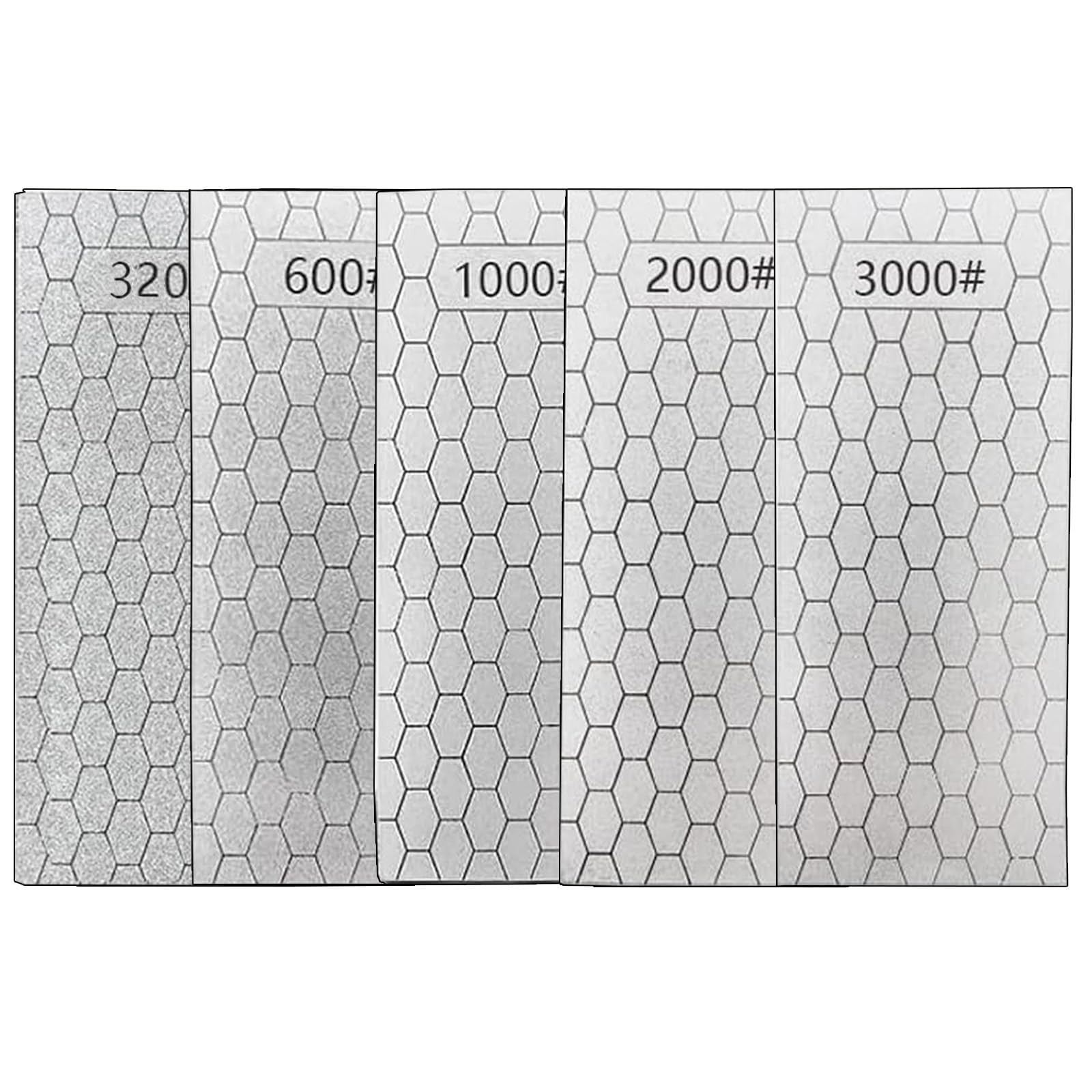 Diamond Sharpening Stone, 5 Pcs Diamond Plates Featuring Extra Fine Grit | Co...