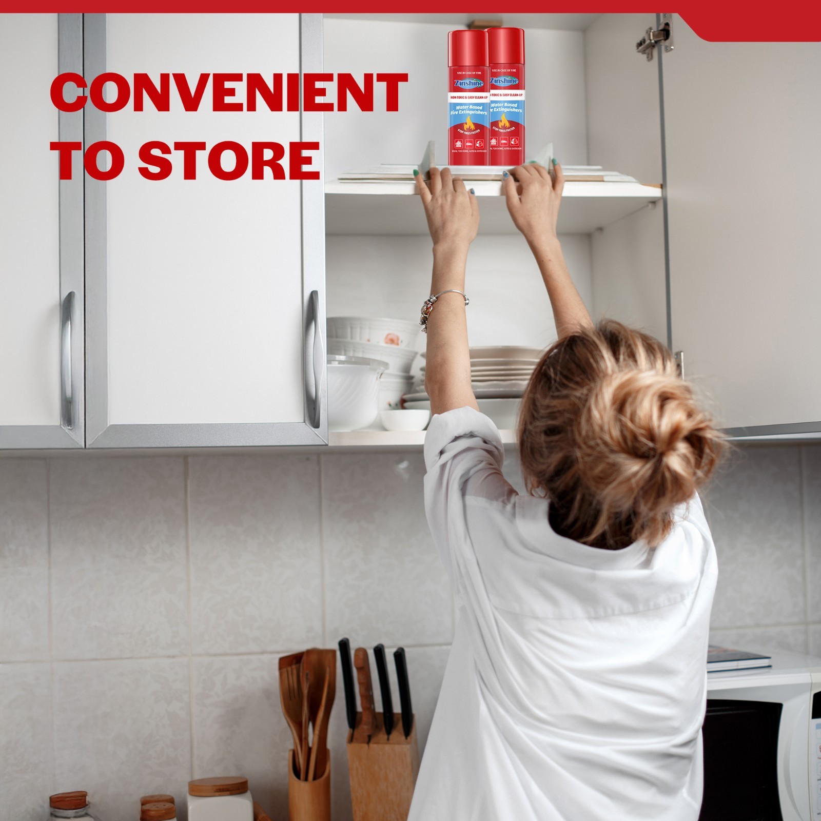 2 Pack Portable Fire Extinguisher Spray Mini for Home Kitchen Car Safety