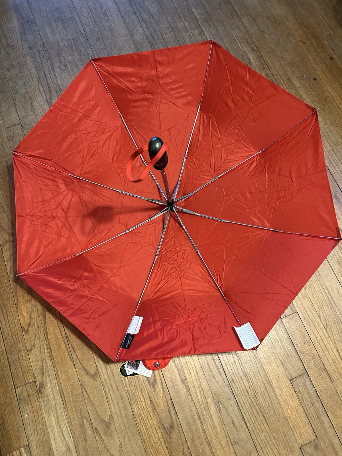 Shed Rain 3M Scotch Lite Auto Push Button Umbrella Reflective Material Red New