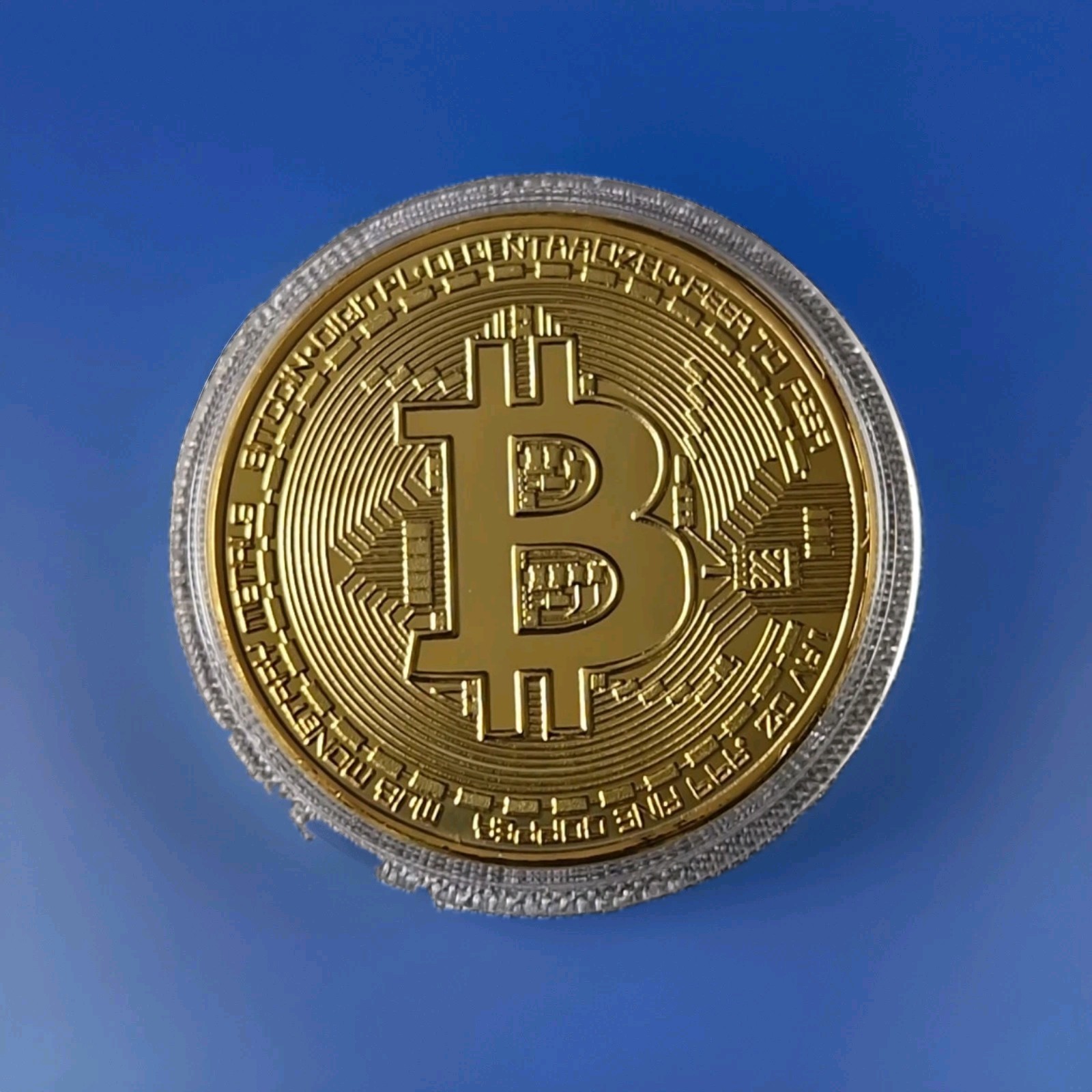 Physical Gold Plated Bitcoin Collectible Coin