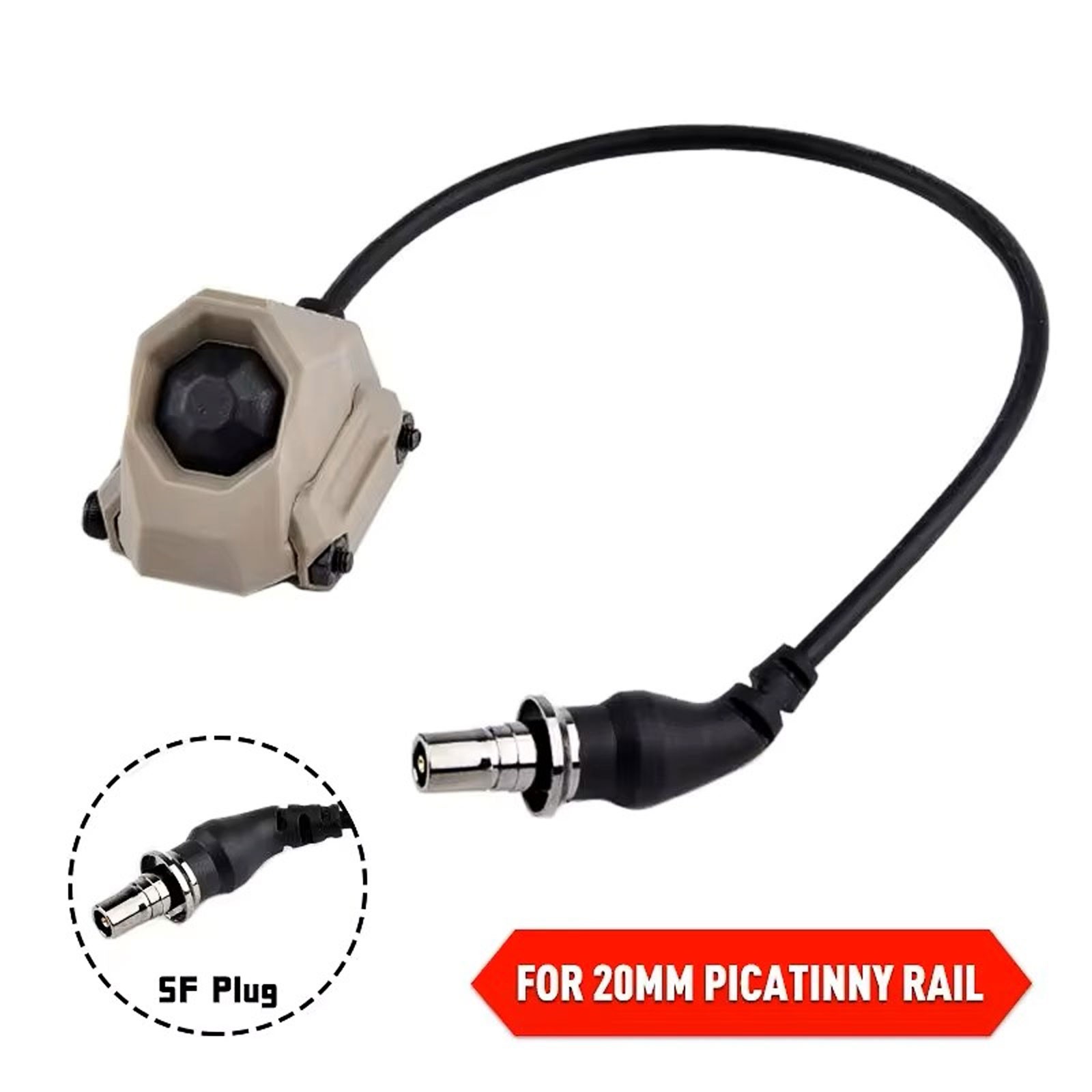 Hot Button Light Remote Pressure Switch For Hunting Laser - for SF/Crane Plug