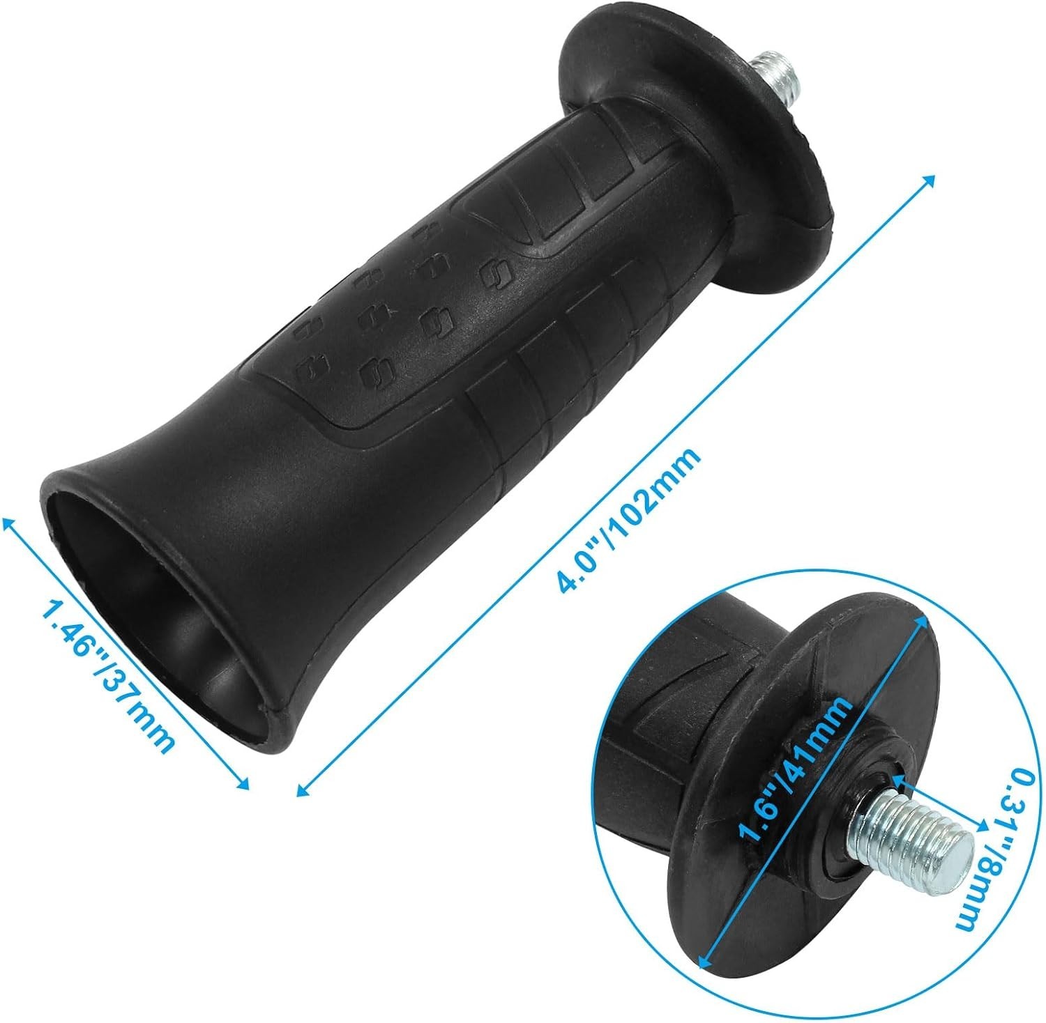 2PCS Replacement Side Handle, 8MM Thread | Plastic, Angle Grinder Handle, Wid...