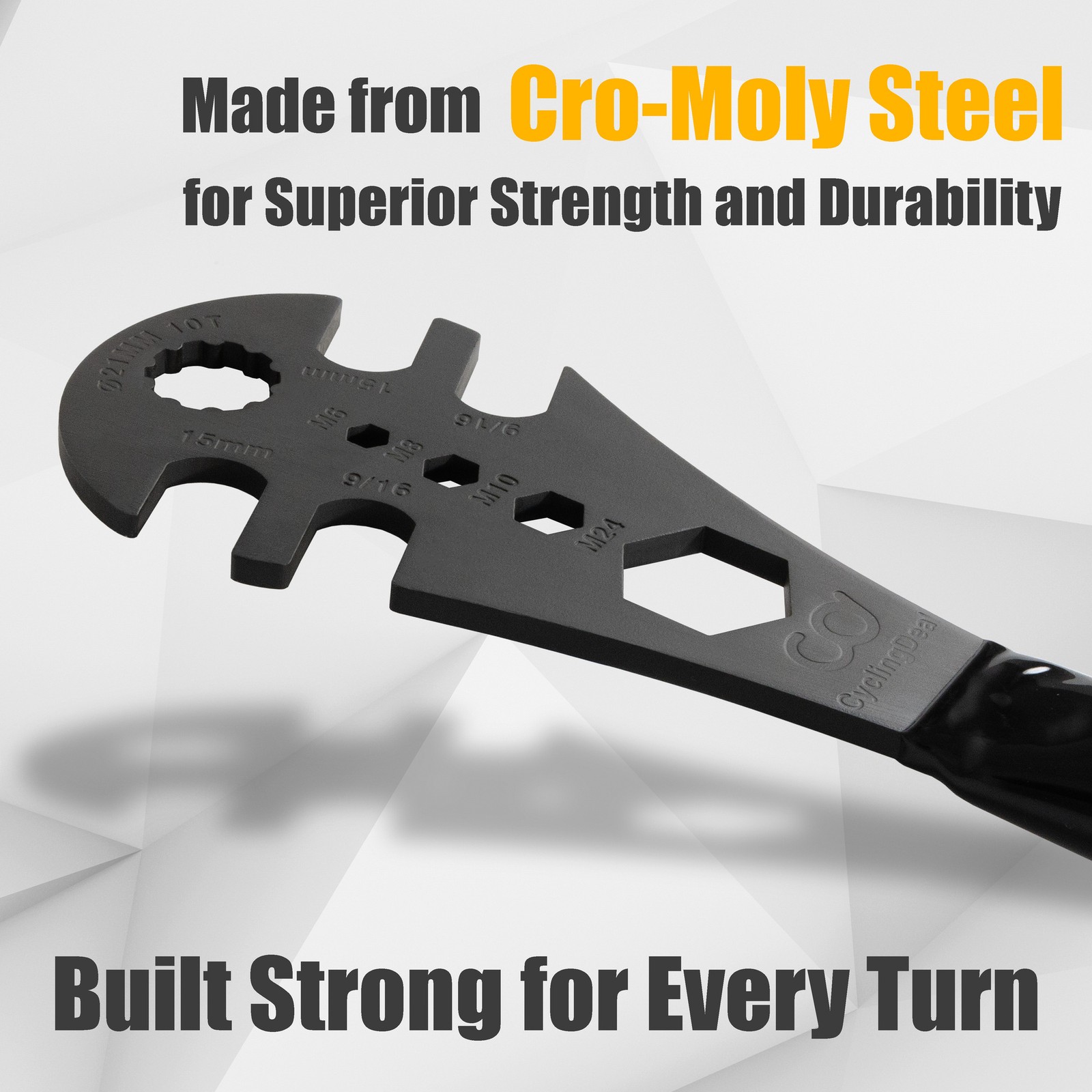 CyclingDeal Multi-Function Bicycle Pedal Wrench - 41cm/16" Extra Long Handle