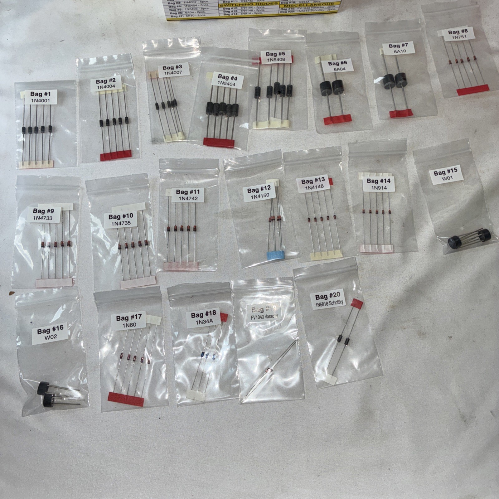 ELENCO DIODE KIT/COMPACITOR LOT