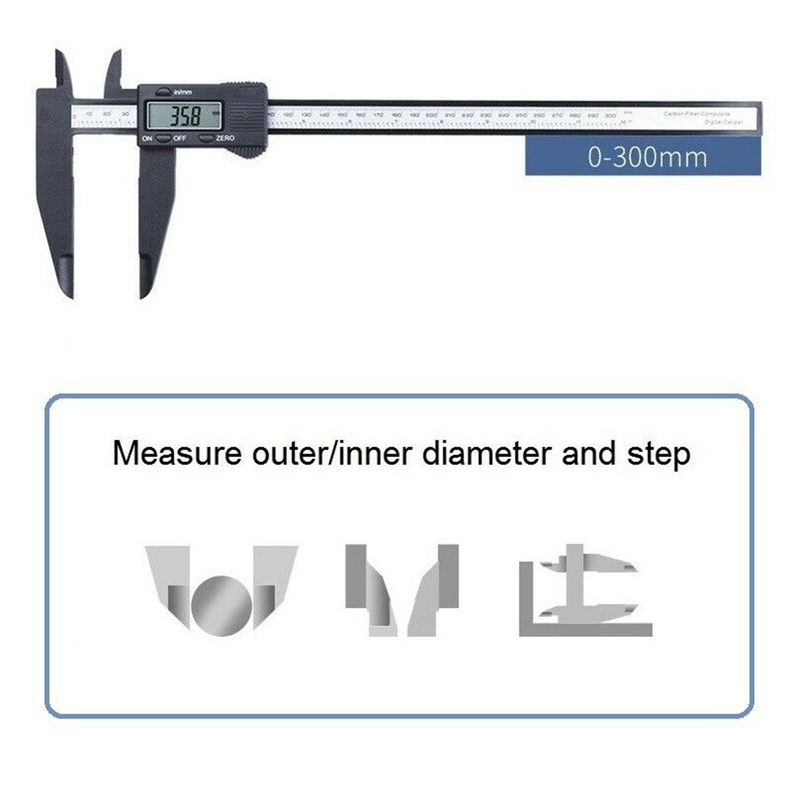 0-300mm Large Measure Range Electronic Digital Vernier Caliper Height Gauge Tool