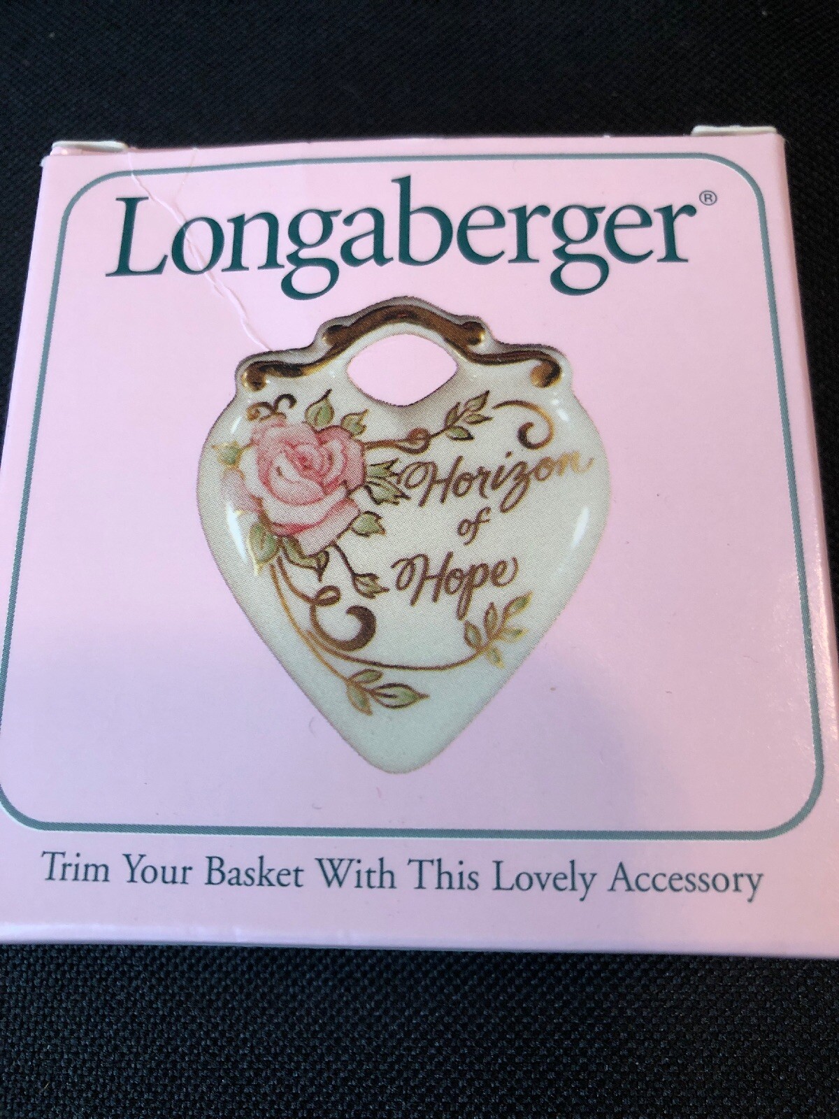 Longaberger 1999 Horizon Of Hope Basket  Tie - On - NIB