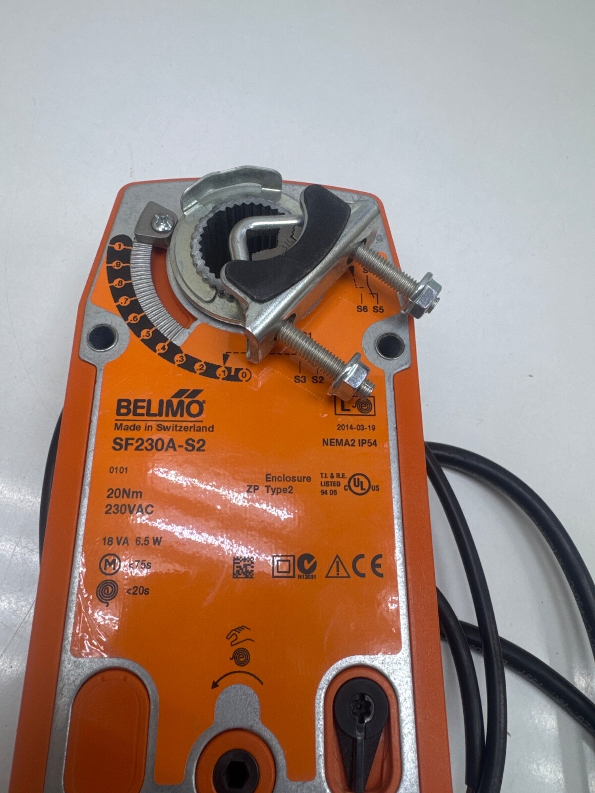 BELIMO SF230A-S2 SPRING RETURN ACTUATOR 20Nm 230V