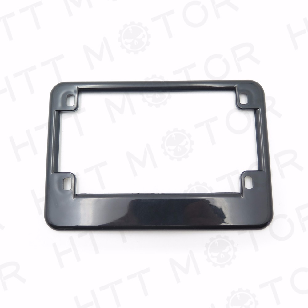 HTTMT Motorcycle License Plate Frame Fit 4"x7" extra 1" Width Motorcycle Plate