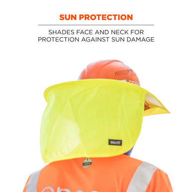 6660 Lime Hard Hat Brim And Neck Shade - 12640