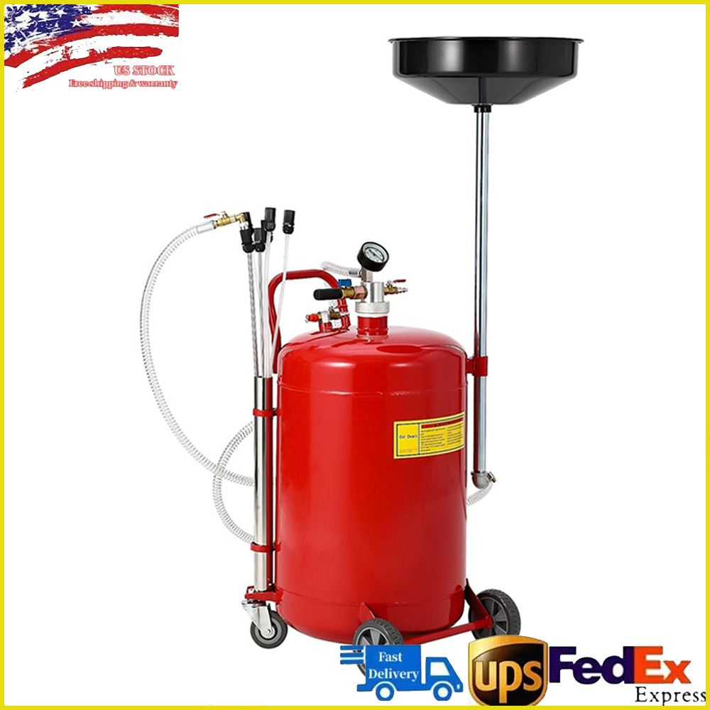 20 Gallon Waste Oil Drain Tank, Oil Drain Vacuum and Extractor for Oil Change