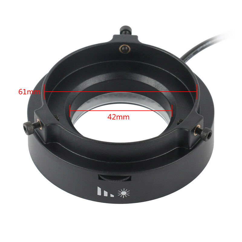 Adjustable USB 72 LED Ring Light Microscope Lamp Dia. 61mm for C mount Zoom Lens