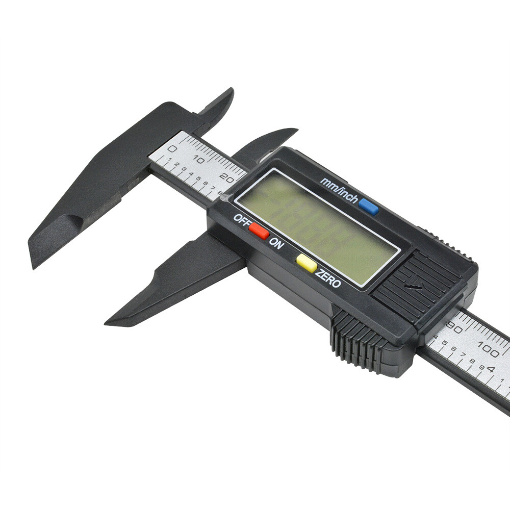 LCD Digital Electronic Carbon Fiber Vernier Caliper Gauge Micromet 150mm/6inch
